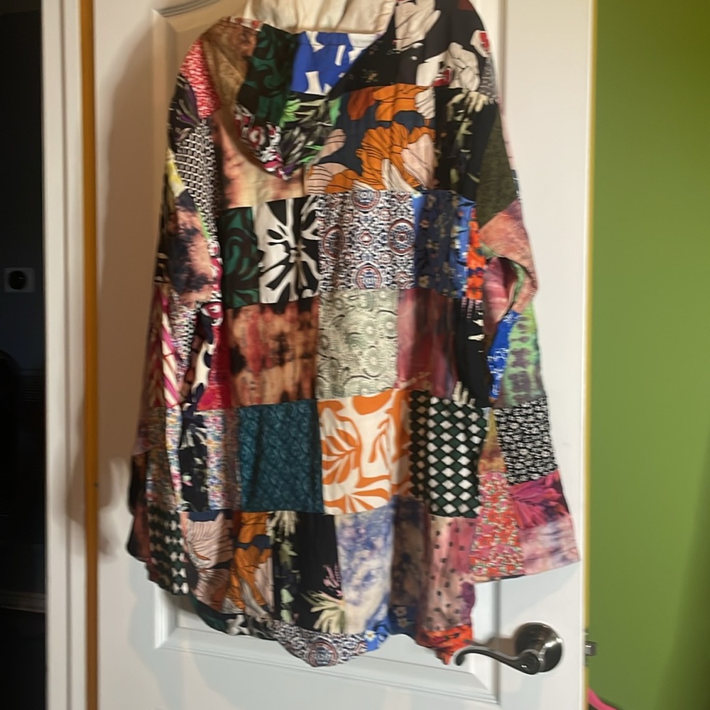 Patchwork hoodie jacket, size XXL lined, pit to pit 27 NWT🩷💙🖤 - Picture 6 of 6